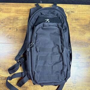 Rothco Black Tactical MOLLE Assault Pack Hydration Backpack Velcro Patch Panel‎